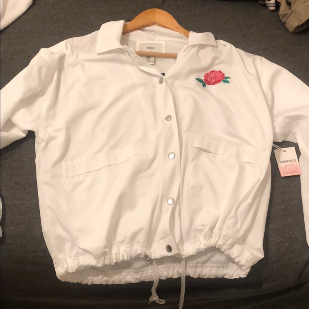 white wind breaker